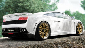 Luxury And Speed Of A White Lamborghini Wallpaper