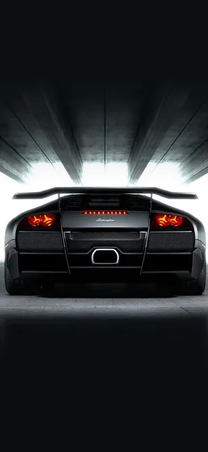 Luxury Experience - Own A Black Lamborghini Smartphone Wallpaper