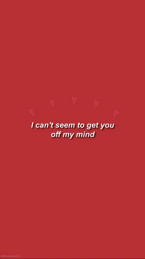 Lyric Quote Pastel Red Aesthetic Wallpaper