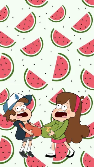 Mabel Pines Watermelons Wallpaper