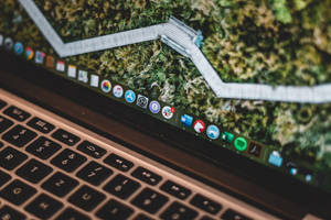 Macbook Pro Displaying Home Screen Wallpaper