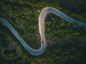 Macedonia S-curved Road Wallpaper