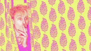 Machine Gun Kelly Pink And Yellow Wallpaper