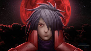 Madara Uchiha Under The Tsukuyomi Moon Wallpaper