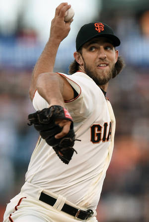 Madison Bumgarner Baseball Throw Wallpaper