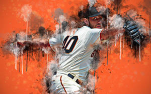 Madison Bumgarner Paint Splatters Wallpaper