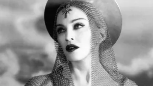 Madonna Wearing A Veil Wallpaper