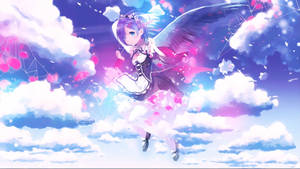 Magic Meets Swordsmanship With Rem Of Re: Zero Wallpaper