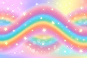 Magical Unicorn Rainbow Background Wallpaper