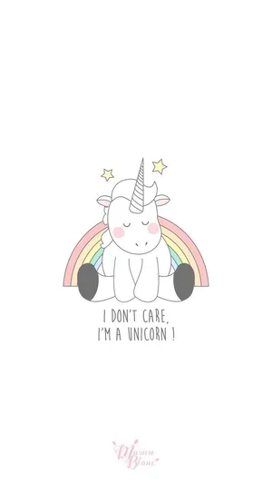 Magical White Unicorn Wallpaper