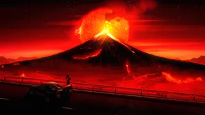 Magnificent Volcano Eruption Wallpaper