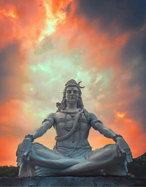Mahadev Sunset Meditation Wallpaper