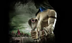Mahakaal Holding Snake Hd Wallpaper