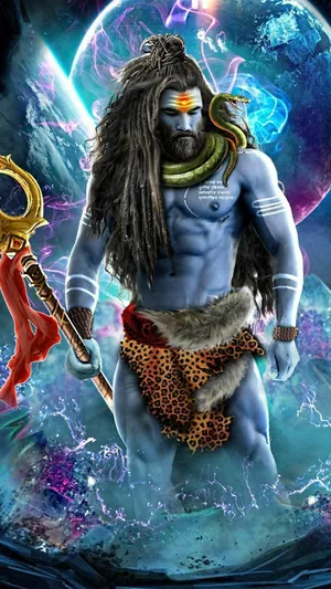 Mahakaal Standing In Space Hd Wallpaper
