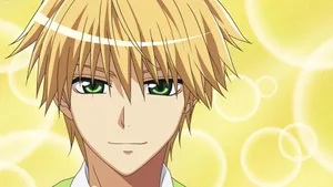 Maid Sama Takumi Usui With Bubbles Wallpaper
