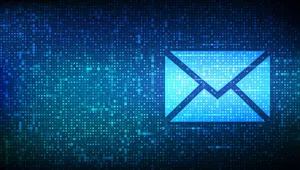 Mail Icon In Cyberspace Wallpaper