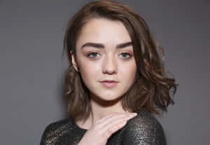 Maisie Williams Stunning In Red Wallpaper