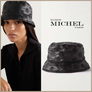 Maison Michel Logo And Model Wallpaper