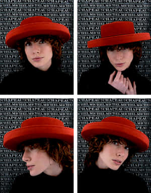 Maison Michel Red Hat Wallpaper