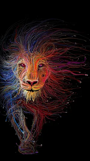 Majestic Abstract Lion Wallpaper