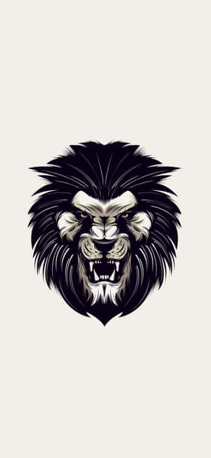 Majestic Black Lion Roaring Wallpaper