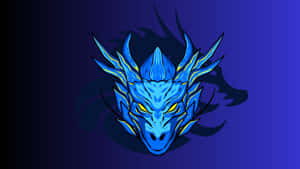 Majestic Blue Dragon Soaring In The Sky Wallpaper