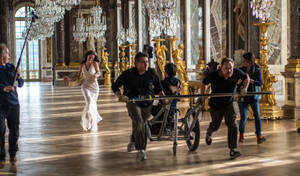 Majestic Grandeur Of The Hall Of Mirrors, Palace Of Versailles Wallpaper