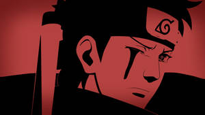 Majestic Illustration Of Shisui In Vibrant Red And Black Wallpaper