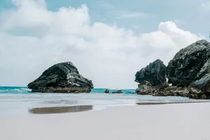 Majestic Rock Formation In Bermuda Wallpaper