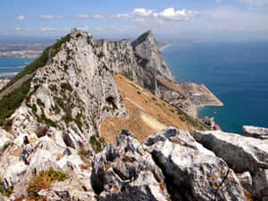Majestic Rock Of Gibraltar Wallpaper