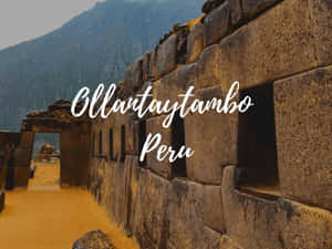 Majestic Templo Del Sol At Ollantaytambo Wallpaper