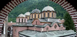 Majestic View Of Historic Rila Monastery Wallpaper