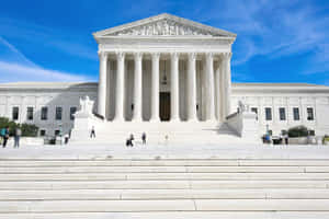 Majestic View Of The Supreme Court Building Wallpaper