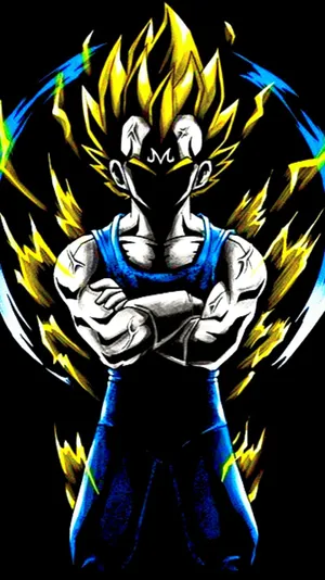 Majin Vegeta Hands Cross Wallpaper