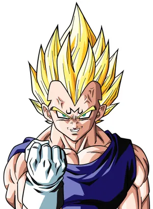 Majin Vegeta On White Wallpaper