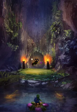 Majora's Mask Cave Entrance Wallpaper