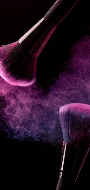 Makeup Black And Purple Phone Wallpaper