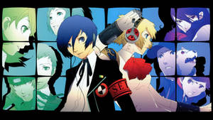 Makoto Yuki And Aigis In The World Of Persona 3 Wallpaper