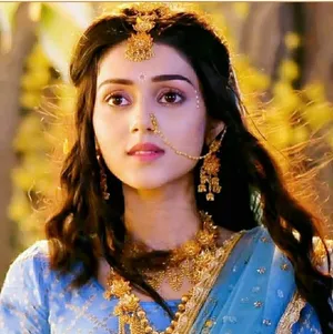 Mallika Singh Blue Dress Wallpaper