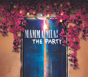 Mama Mia! Blue Wooden Door Wallpaper