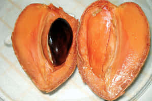 Mammee Fruit Halved Wallpaper