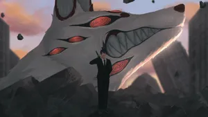 Man In A Suit With Cool Anime Fox Wallpaper