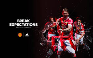 Manchested United Players In Action Wallpaper