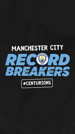 Manchester City Logo Record Breakers Wallpaper