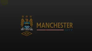 Manchester City Logo Simple Black Wallpaper