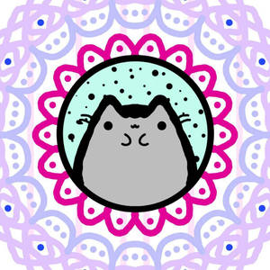 Mandala Style Pusheen Wallpaper