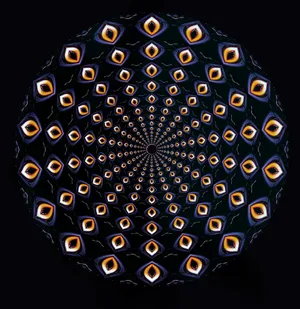 Mandala Symmetrical Eye Shape Wallpaper