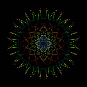 Mandala Trippy Flower Wallpaper