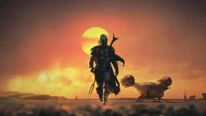 Mandalorian Sunset Walk Wallpaper