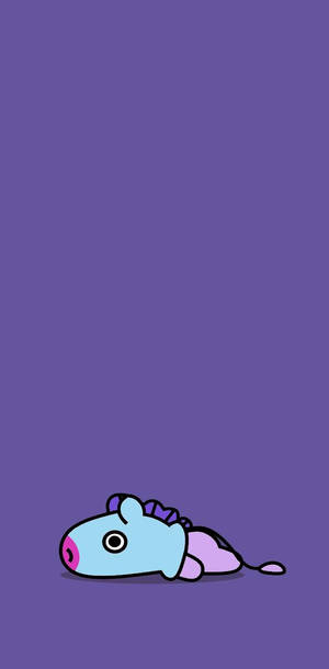 Mang Bt21 Purple Poster Wallpaper